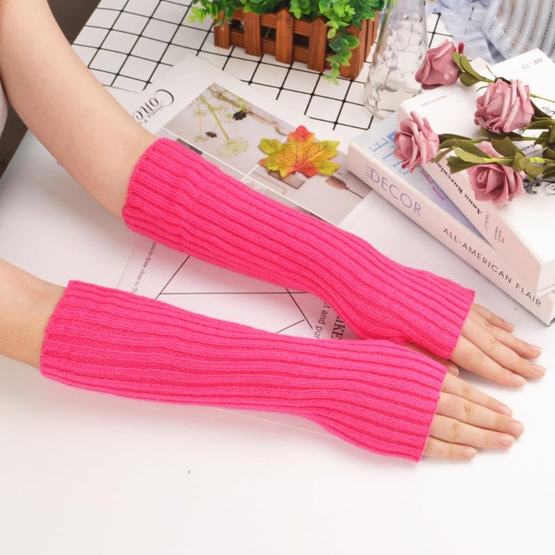 VTTDB Arm covers cute women kawaii japanese harajuku Y2k Arm Warmer for Girls Goth Gloves Fingerless Knitted Arm Sleeve - Image 4